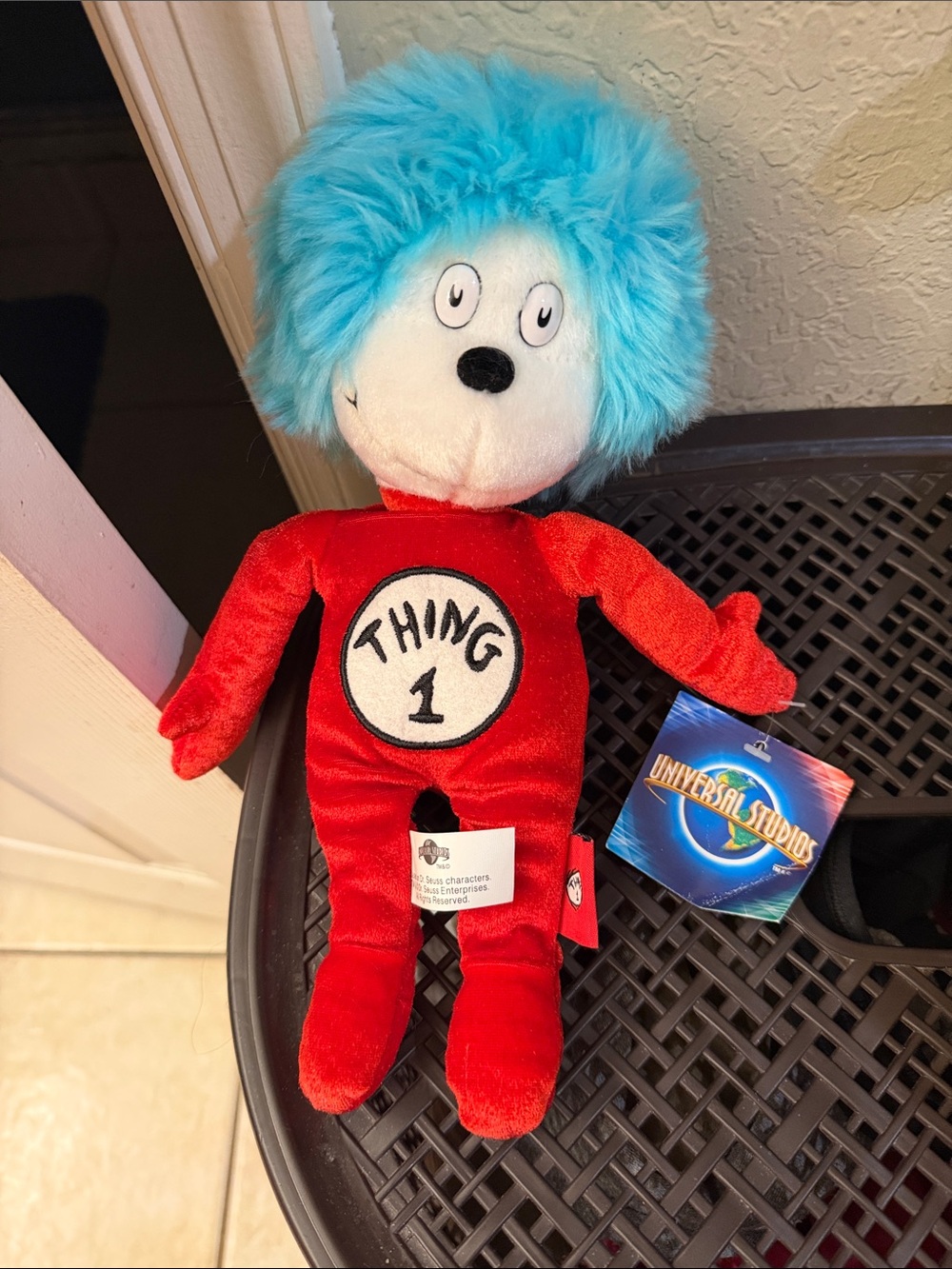Universal Thing 1 Plush - Bright Blue Hair, Red Body